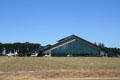 Glass walled building of Evergreen Aviation & Space Museum. McMinnville, OR.