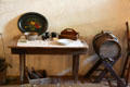 Serving table & cask of Shriver's Saloon at Shriver House Museum. Gettysburg, PA
