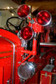 Rotating red lights of Mack Hook & ladder truck at Harrisburg Fire Museum. Harrisburg, PA