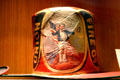 Union Fire Co. felt parade hat with sailor holding flag at Harrisburg Fire Museum. Harrisburg, PA.