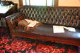 Buchanan's leather sofa in study at Wheatland. Lancaster, PA.