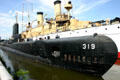 Submarine Becuna fought in Pacific in WW II & patrolled Atlantic after 1949. Philadelphia, PA.