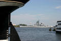 Battleship USS New Jersey seen from Philadelphia. Camden, PA.