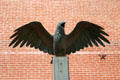 Statue of Raven outside Edgar Allan Poe house run by National Park Service. Philadelphia, PA
