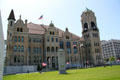 Lackawanna County Courthouse with array of monuments. Scranton, PA.