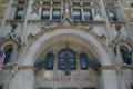 Gothic details of Mellow Theater entrance of Lackawanna College. Scranton, PA.