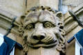 Carve lion on column of Frick Mansion. Pittsburgh, PA.