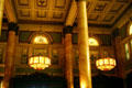 Interior columns & lamps of P&LERR now repurposed as Station Square. Pittsburgh, PA.