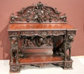 Sideboard carved with dog supports attrib. to Alexander Roux at Carnegie Museum of Art. Pittsburgh, PA.