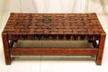 Woven leather trunk rest no. 552 by Gustav Stickley at Carnegie Museum of Art. Pittsburgh, PA.