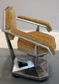 Cast aluminum armchair made for Price Tower by Frank Lloyd Wright at Carnegie Museum of Art. Pittsburgh, PA