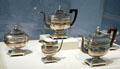 Silver coffee & tea service by Joseph Lownes of Philadelphia, PA at Carnegie Museum of Art. Pittsburgh, PA.