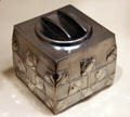 Pewter biscuit box by Archibald Knox of Liberty & Co. of London, England at Carnegie Museum of Art. Pittsburgh, PA.