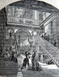 Stairway in Horticultural Hall at Centennial Exposition. Philadelphia, PA.