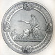 Graphic of Centennial Award Medal issued for Centennial Exposition. Philadelphia, PA.