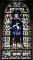 Stained glass window of Virgin Mary commemorating Amelia Whiting Davis by Tiffany at Trinity Church. Newport, RI.