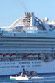 Cruise ship Caribbean Princess on Narragansett Bay. Newport, RI.