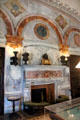 Billiard Room fireplace at The Breakers. Newport, RI.