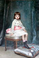 Portrait of Gertrude Vanderbilt at age of 5 by Spanish artist Madrazzo at The Breakers. Newport, RI.