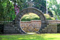 Round gate at side of Chateau-sur-Mer. Newport, RI.