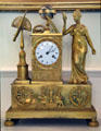 French mantel clock with symbols of arts & science at Chepstow. Newport, RI