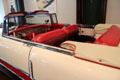 Passenger compartment of Packard Caribbean convertible at Audrain Automobile Museum. Newport, RI.