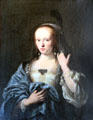 Lady in Pearls painting by Ferdinand Bol of Amsterdam at Rough Point. Newport, RI.