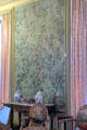 Antique hand-painted Chinese wallpaper in Music Room at Rough Point. Newport, RI.