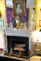 Fireplace with Renoir painting in Doris Duke's bedroom at Rough Point. Newport, RI.