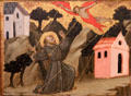 St Francis Receiving Stigmata tempera painting by Mariotto di Nardo of Florence at RISD Museum. Providence, RI