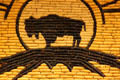 Buffalo on corn mural at Mitchell Corn Palace. Mitchell, SD.