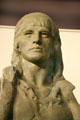 Head of Meriwether Lewis sculpture at Dakota Discovery Museum.