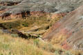 Mineral colored hills of Badlands National Park. SD.