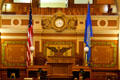 Speaker's dais of House chamber of South Dakota State Capitol. Pierre, SD.