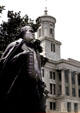 Statue of President Andrew Johnson in front of Tennessee State Capitol. Nashville, TN.