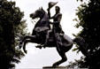 Equestrian statue of President Andrew Jackson in front of Tennessee State Capitol. Nashville, TN
