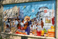 Mural at entrance to El Mercado or Market Square, a Mexican-style crafts & food market at Santa Rosa & Commerce. San Antonio, TX.