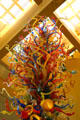 Fiesta Tower blown glass sculpture by Dale Chihuly Central Library atrium. San Antonio, TX