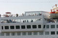 Cruise ship Ecstacy windows & people. Galveston, TX