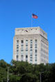 Art Deco clocks atop Houston City Hall. Houston, TX.