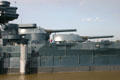 Battleship Texas forward two turrets. Houston, TX
