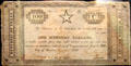 Republic of Texas $100 Bond signed by Samuel Houston at San Jacinto Monument museum. San Jacinto, TX.