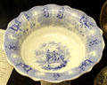 Texian Campaigne china blue bowl from England at San Jacinto Monument museum. San Jacinto, TX.