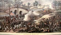 Battle of Antietam Sept. 17, 1862 engraving by Kurz & Allison at San Jacinto Monument museum. San Jacinto, TX.