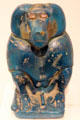 Egyptian Thoth, god of writing & knowledge as a baboon faience statue at Museum of Fine Arts, Houston. Houston, TX.