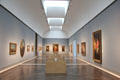 Architecture of paintings gallery at Museum of Fine Arts, Houston. Houston, TX.
