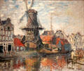 Windmill on the Onbekende Gracht, Amsterdam painting by Claude Monet at Museum of Fine Arts, Houston. Houston, TX.