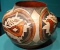 Ceramic Acoma jar with parrot at Museum of Fine Arts, Houston. Houston, TX.