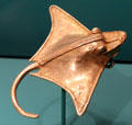 Chiriqui stingray bell pendant from Panama at Museum of Fine Arts, Houston. Houston, TX.