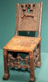 Chief's chair from Angola or Democratic Republic of Congo at Museum of Fine Arts, Houston. Houston, TX.